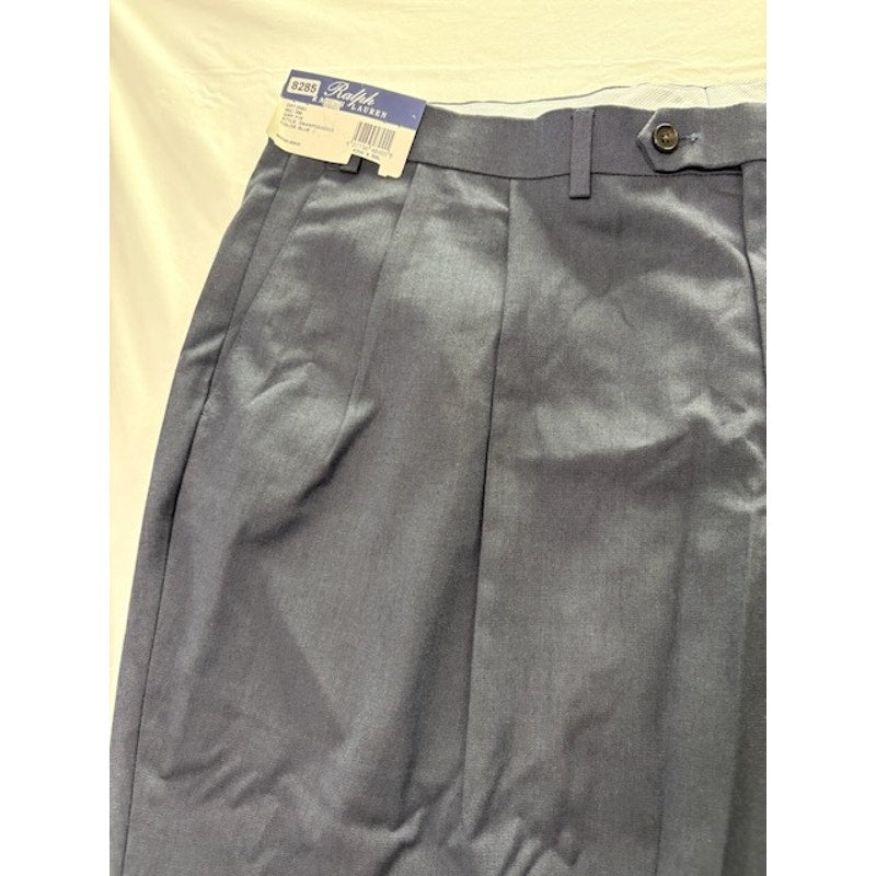 Ralph by Ralph Lauren Dress Pants Mid Rise Pleated Front Blue Mens Sz 42x30
