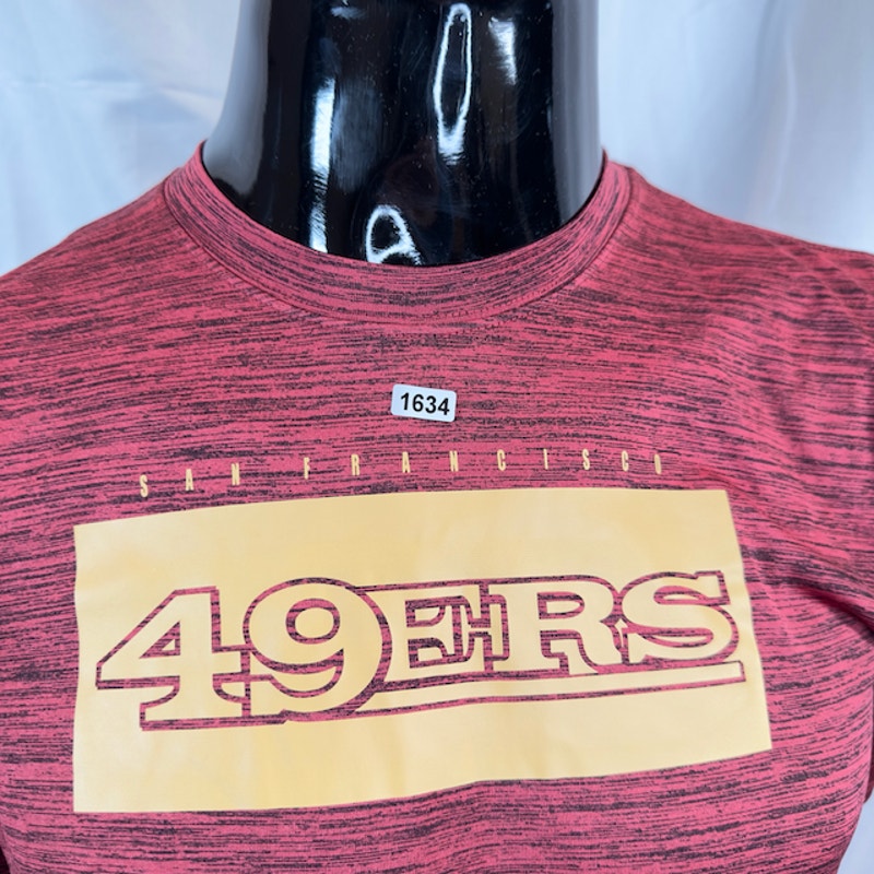 Nike NFL San Francisco 49ers Football T-Shirt Short Sleeve Red Black Mens S