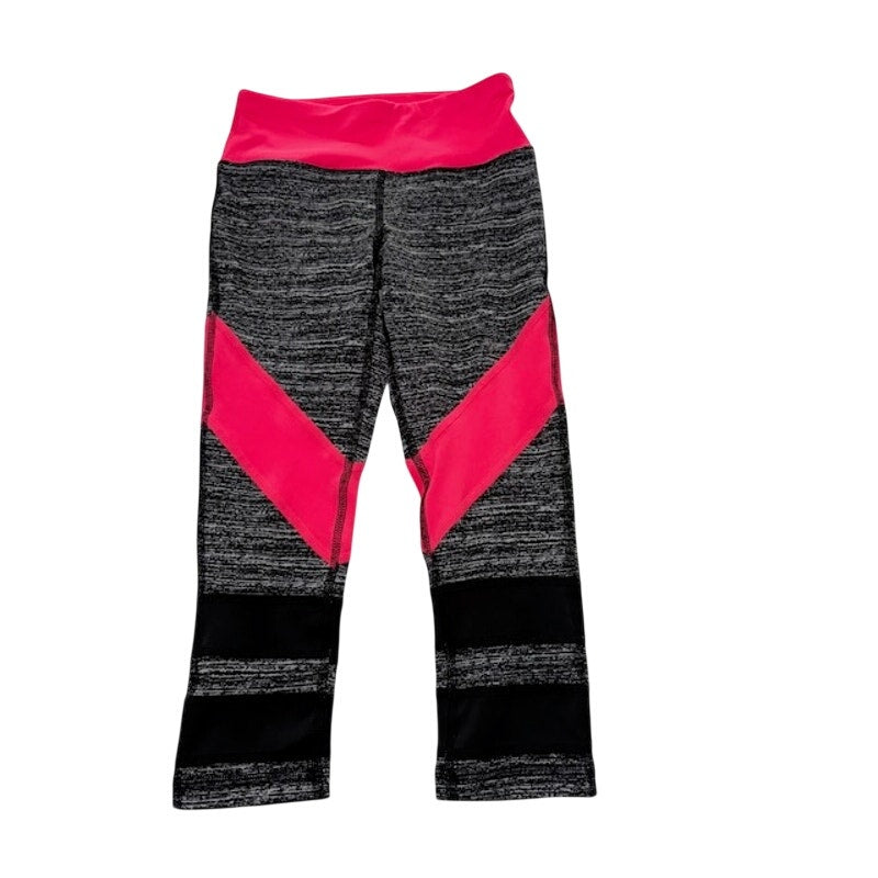 Material Girl Active Crop Leggings Colorblock Gray Pink Womens Size XXS