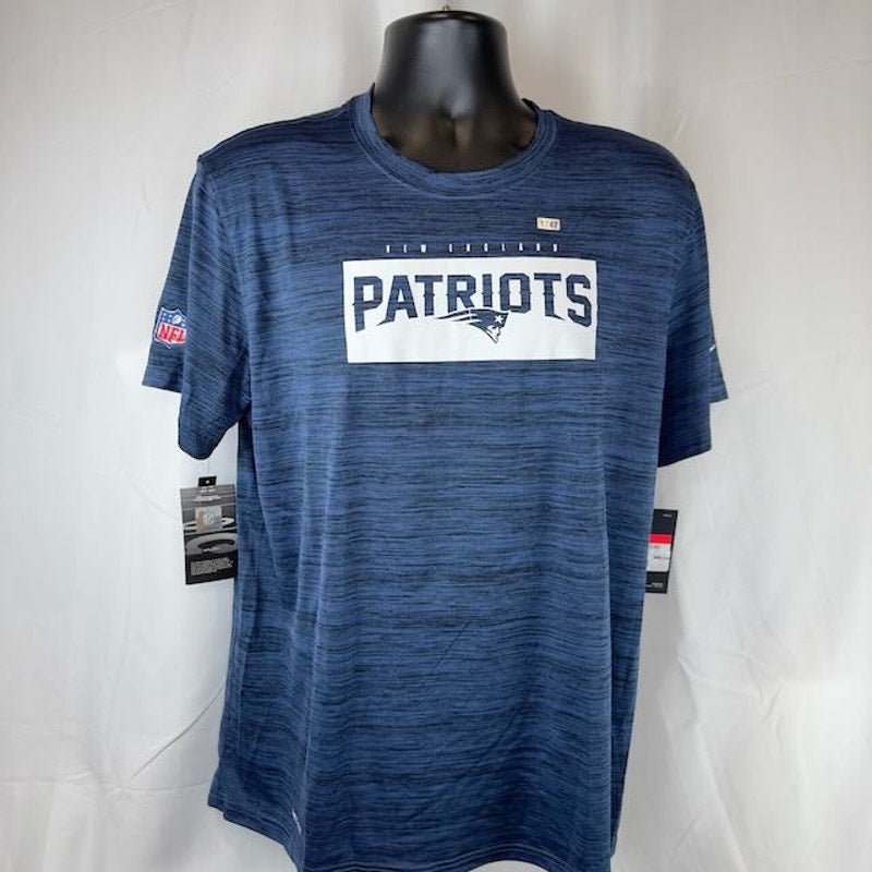 Nike New England Patriots Sideline Legend Velocity T-Shirt Navy Mens Size L