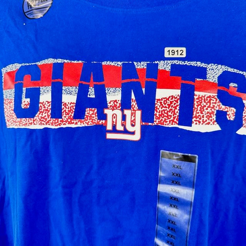 Nike Dri-FIT NFL New York Giants T-Shirt Standard Fit Crewneck Blue Mens XXL