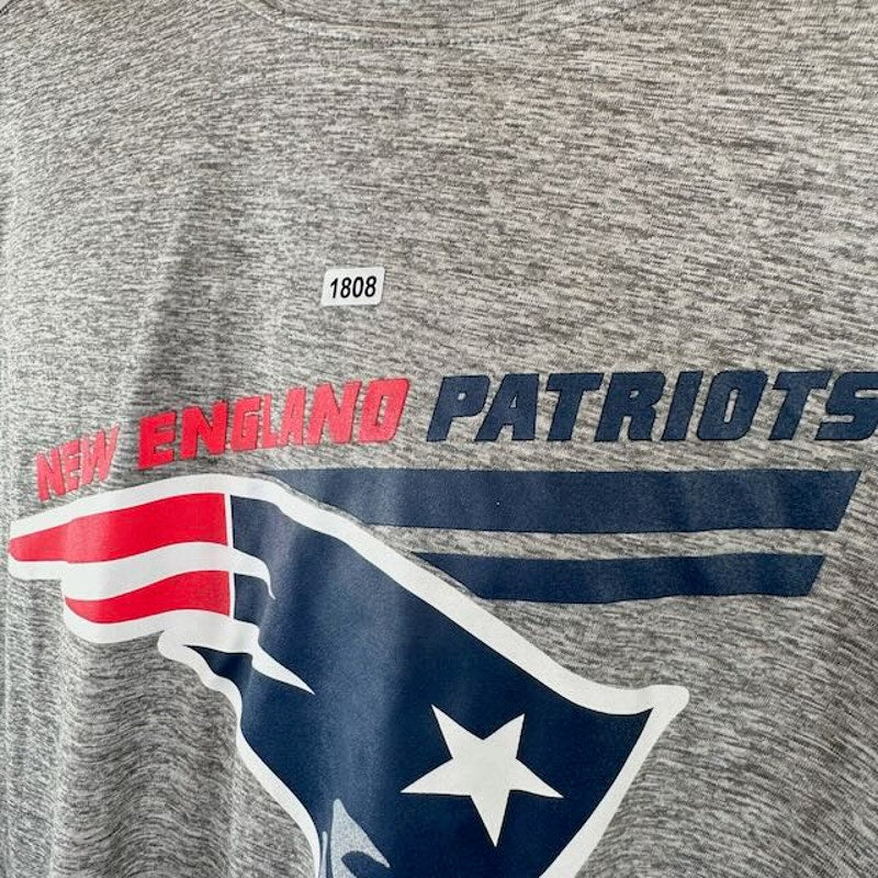 Majestic NFL New England Patriots Showtime ProGrade T-Shirt Heather Gray 2XL