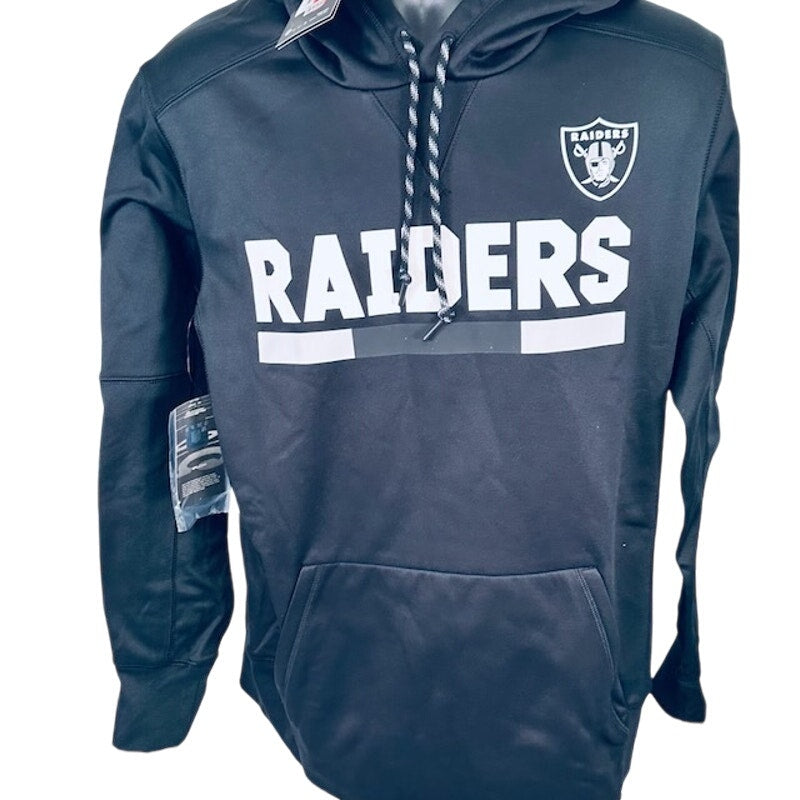 Nike On Field NFL Las Vegas Raiders Hoodie Sweatshirt Dri Fit Black Mens M