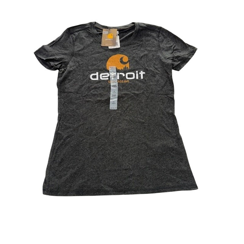 Carhartt Detroit 5800 Cass Ave T-Shirt Short Sleeve Gray Womens Size XS