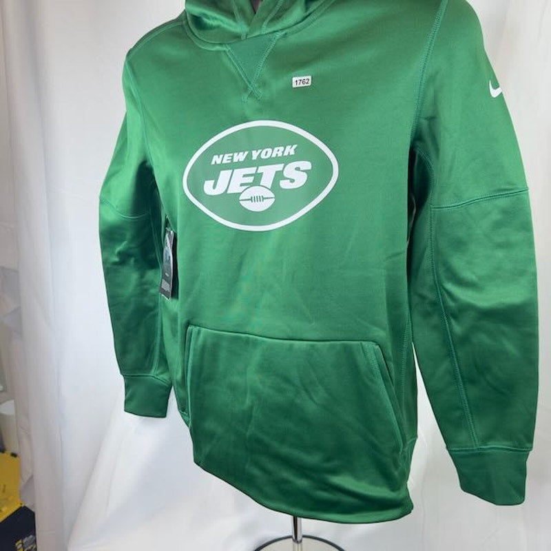 Nike NFL New York Jets Primary Logo Performance Pullover Hoodie Green Boys L