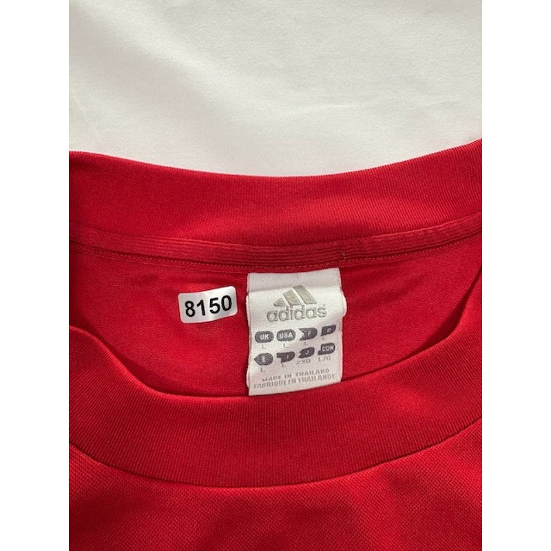 Adidas Kickers Training Jersey Shirt Short Sleeve Crew Neck Red Mens Size L