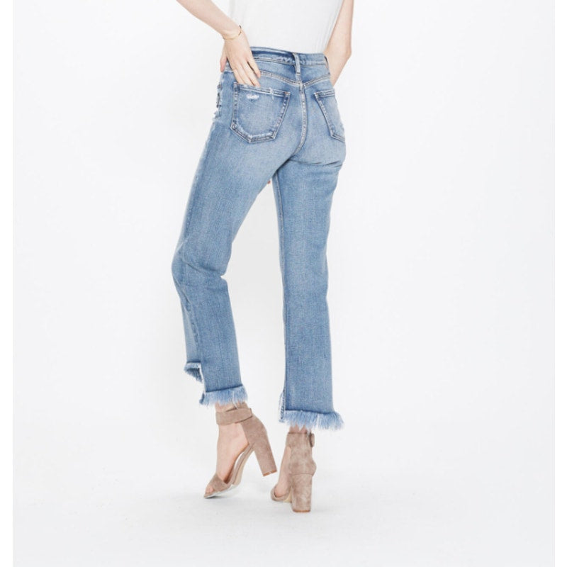 Silver Jeans Vintage High Rise Ankle Straight Jeans Medium Indigo Womens 24