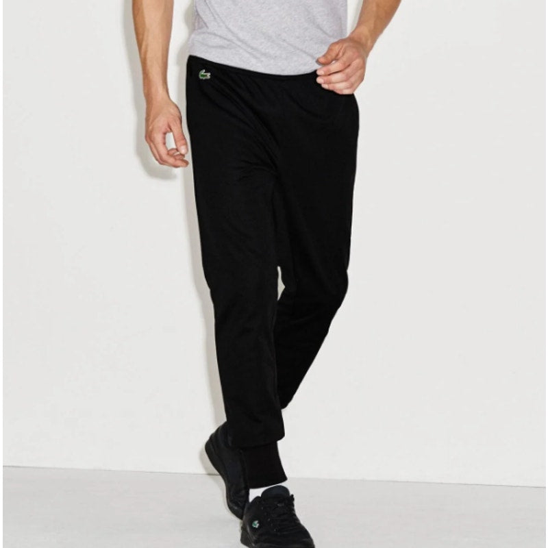 Lacoste Sport Tennis Track Pants Athletic Fit Elastic Waist Black Mens Size XL