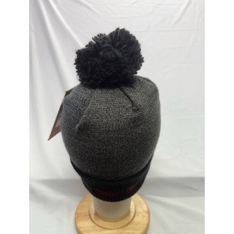 Mitchell & Ness New Orleans Pelicans Beanie Pom Knit Hat NBA Gray OSFM