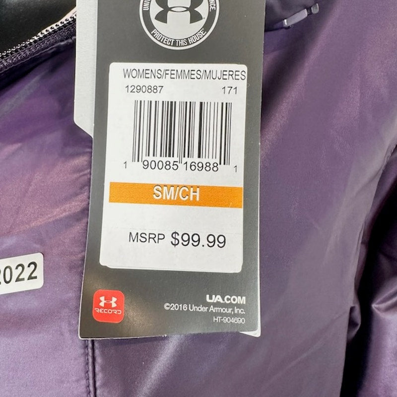 Under Armour Run True Jacket Full Zip Hooded Windbreaker Purple Womens Size S