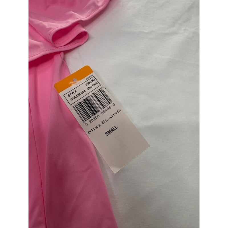Miss Elaine Nylon Tricot Long Nightgown Short Sleeve Womens Pink Size S