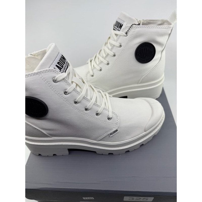 Palladium Pallabase Twill Ankle Boots 96907-116-M Star White Womens Size 10