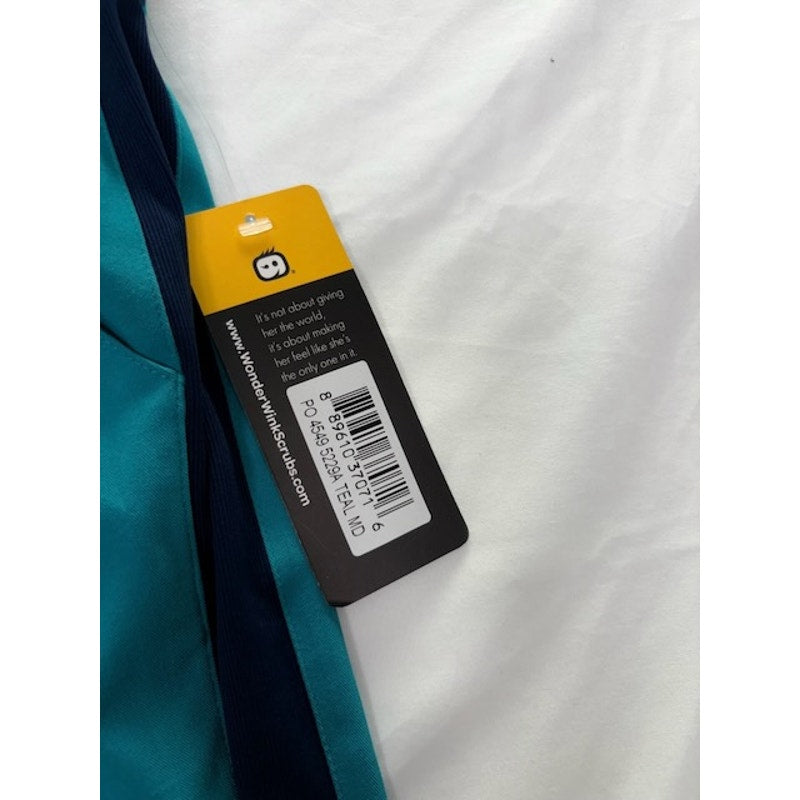 WonderWink Medical Scrub Pants Mid-Rise Slash Pocket Teal Womens Size M