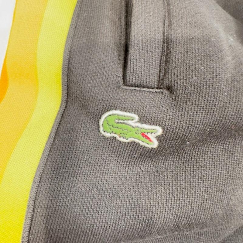 Lacoste Live Soul Train Track Pants Ankle Zip Side Panel Stripe Black Unisex L