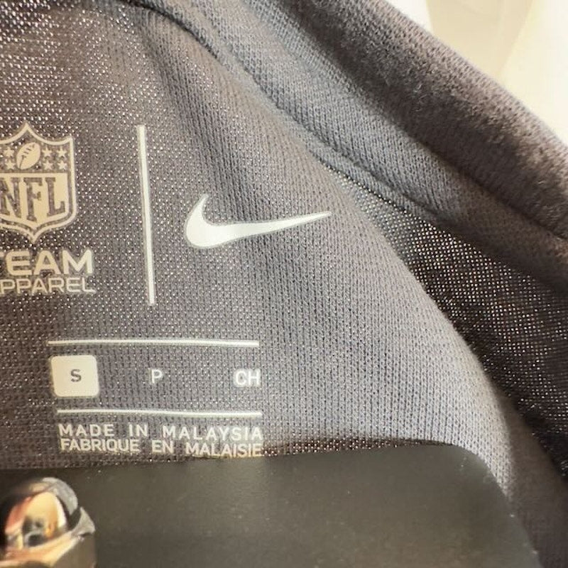 Nike NFL Los Angeles Raiders Henley Long Sleeve T-Shirt Heather Grey Mens Size S