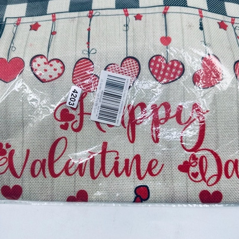 Valentine's Day Garden Flag Home Holiday Decoration Outdoor White Red