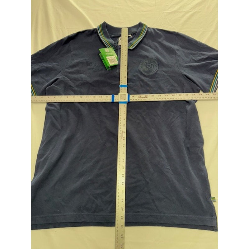 UMBRO New York Cosmos Soccer Polo Shirt Short Sleeve Navy Blue Mens Size XXL