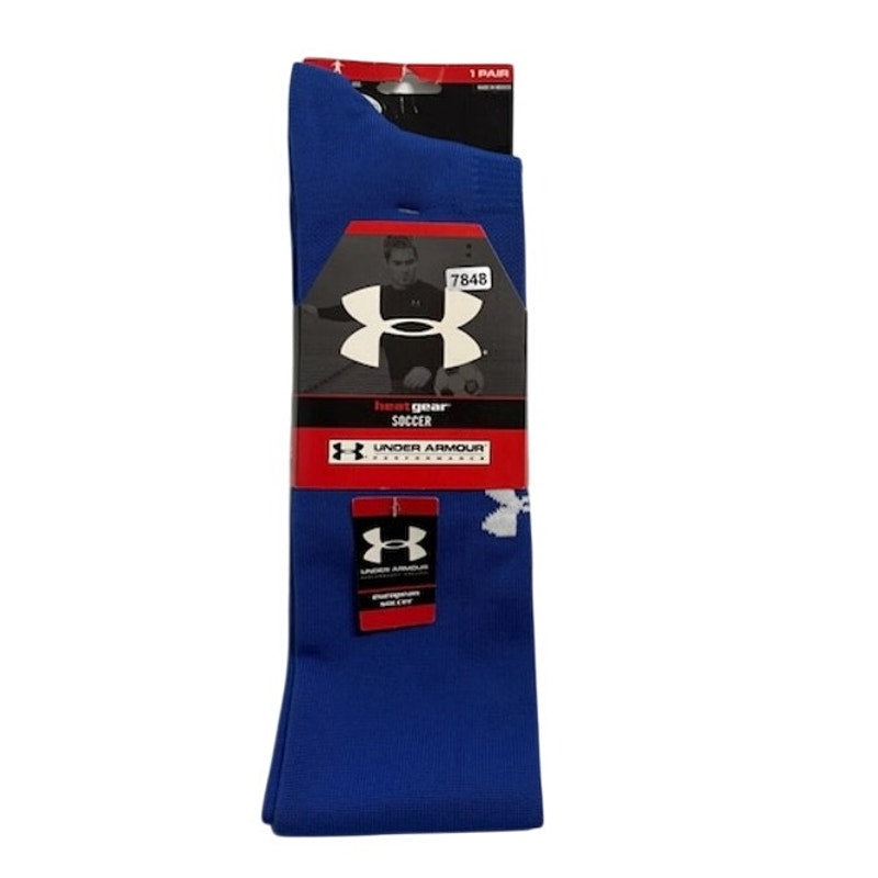 Under Armour HeatGear Soccer Socks Over The Calf Royal Blue Adult Size L