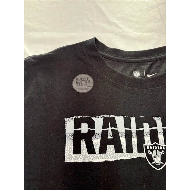 Nike Dri-Fit NFL Las Vegas Raiders T-Shirt Standard Fit Black Mens Size XXL