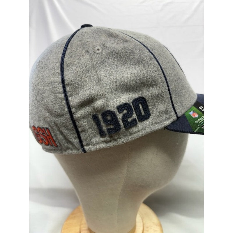 New Era 39THIRTY Chicago Bears 100th NFL Flex Hat Ligh Gray Mens Size M-L