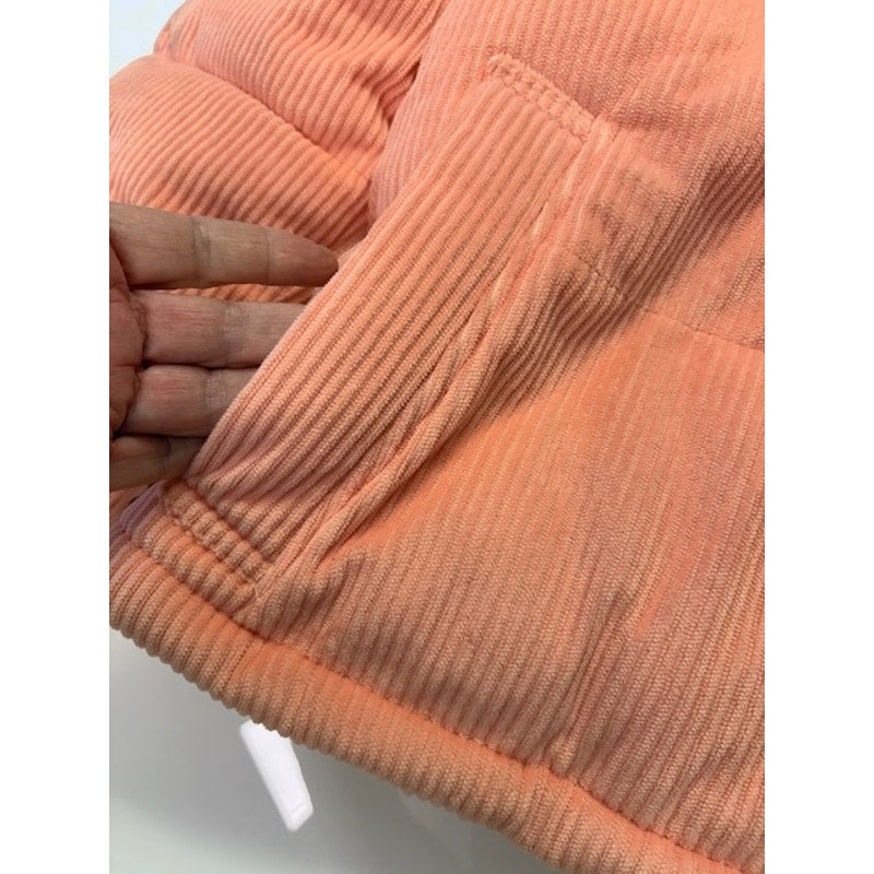 Collection B Cropped Corduroy Puffer Coat Full Zip Blush Womens Size XS