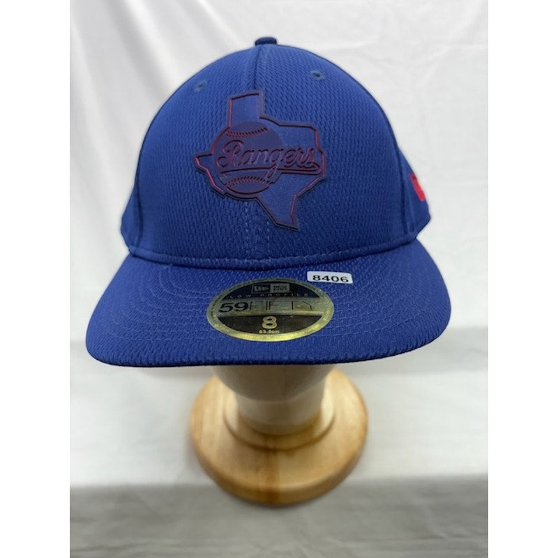 New Era 59FIFTY Texas Rangers Low Profile Fitted Hat MLB Blue Adult Size 8
