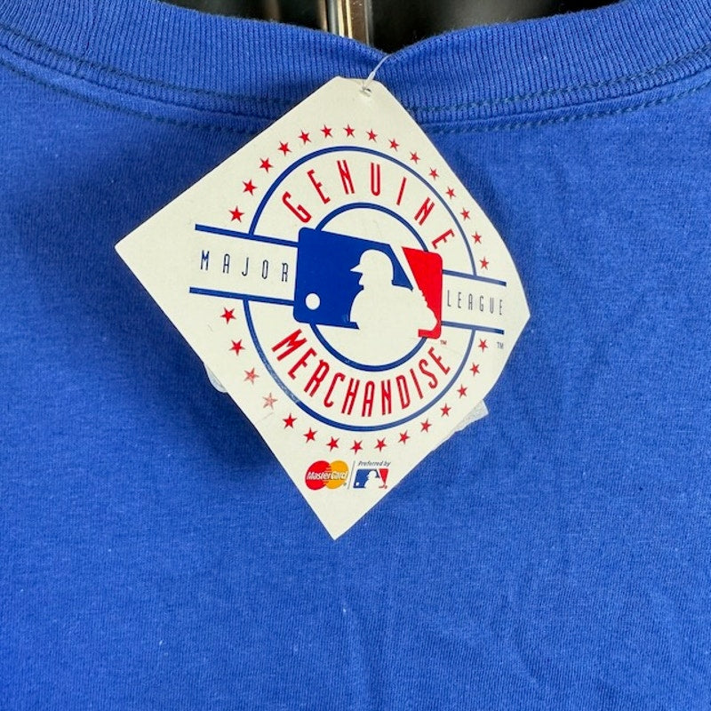 Genuine Merchandise MLB Texas Rangers Official Wordmark T-Shirt Blue Mens XL