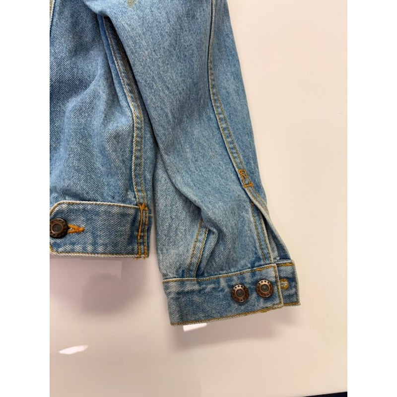Vintage Hard Rock Cafe Tijuana Denim Jacket Embroidered Logo Blue Mens Size 42