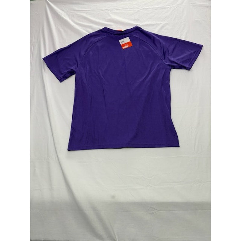 Puma Vencida Football Shirt Short Sleeve Round Neck Team Violet/White Size M