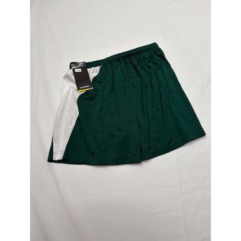 Diadora Diadry Training Shorts Elastic Waist Pull-On Green/White Womens Sz S