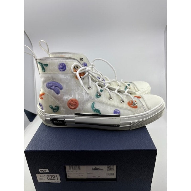 Dior B23 High x Kenny Scharf B23 High Top Sneaker Quartz Oblique Multi EU 46