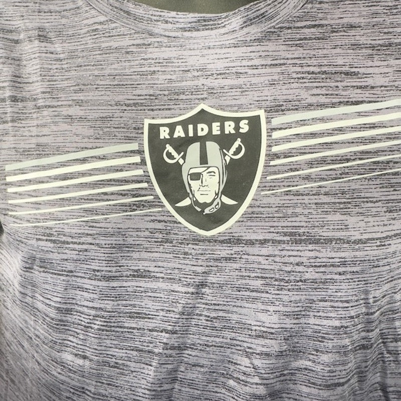 Nike NFL Oakland Raiders Tee Shirt Short Sleeves Dri Fit Graphic Gray Size M