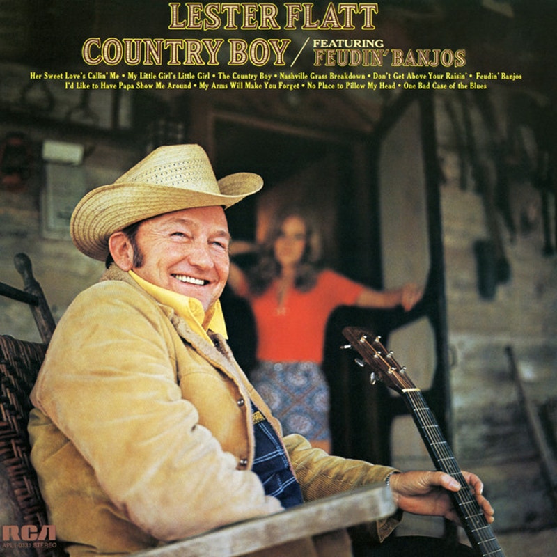 Lester Flatt – Country Boy Featuring Feudin' Banjos 1973 Vinyl Album Record