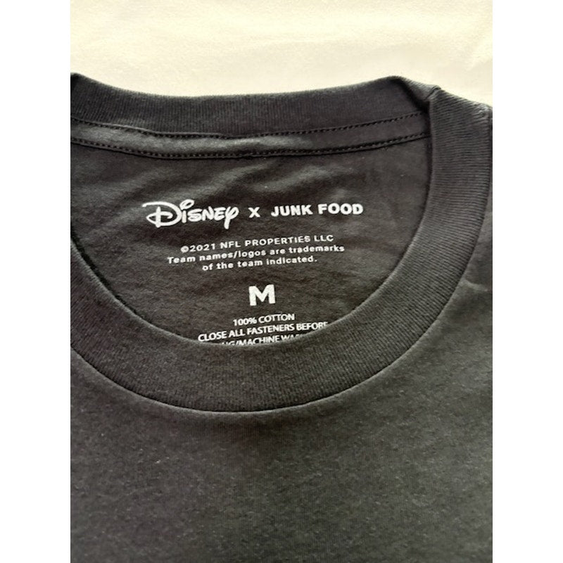 Junk Food X Disney NFL Las Vegas Raider T-Shirt Cotton Black Mens Size M