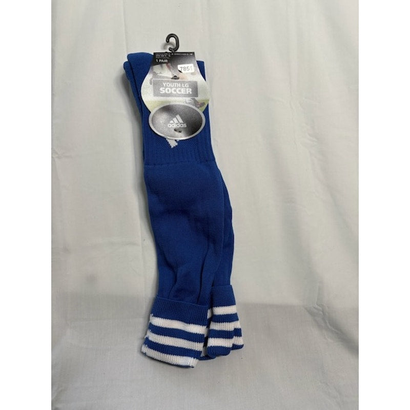 Adidas Soccer Socks Knee High Blue/White Mens Shoe Size 6-12 / Sock 10-13