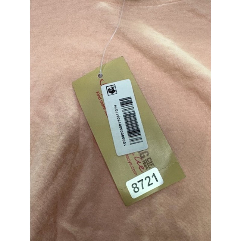 American Rag Cie Babydoll Top Short Sleeve Cotton Peach Womens Size Small