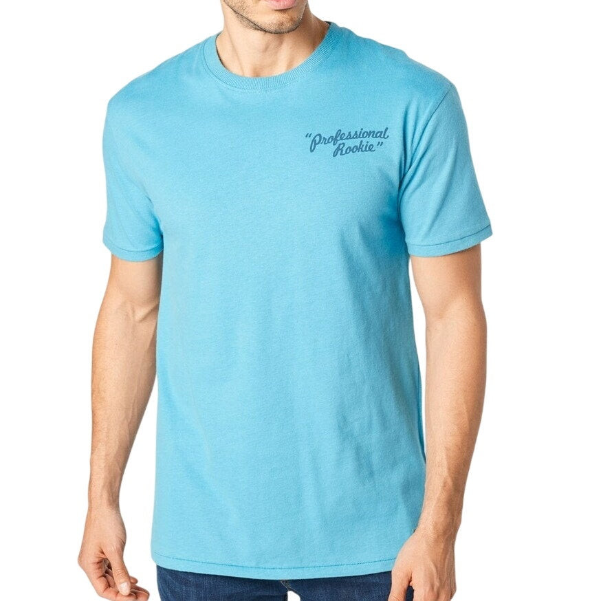 Superdry Workwear Box Fit T-Shirt Short Sleeve Graphic Tee Azure Teal Mens L