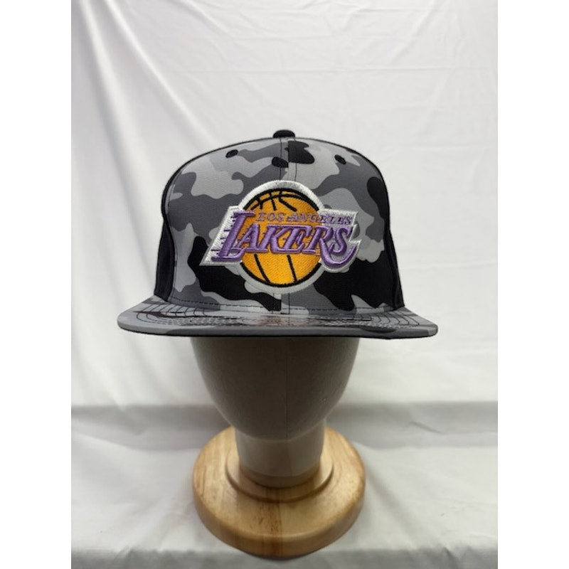 Mitchell & Ness Los Angeles Lakers Snapback Camo Black Gray Unisex OSFM