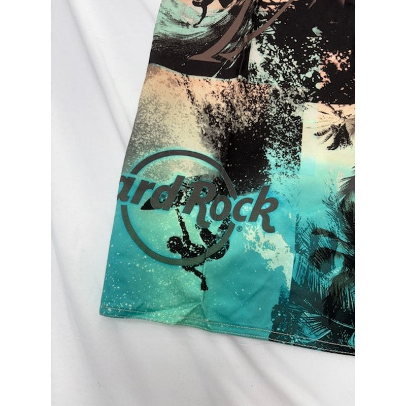 Hard Rock Cafe Photo Surf Collage Swim Boardshorts Multicolor Mens Size 36