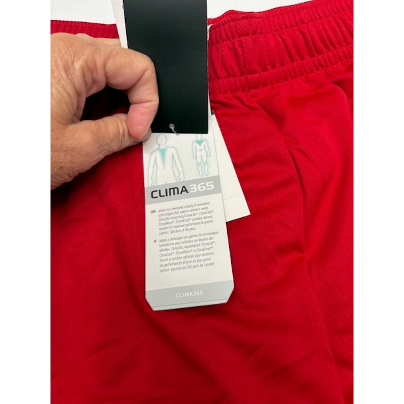Adidas Football Soccer Shorts Clima365 Elastic Waist Red/White Mens Size 2XL
