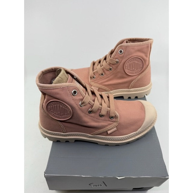 Palladium Pampa Hi Lace Up Ankle Boot 92352-663-M Rose Brick Womens Size 5