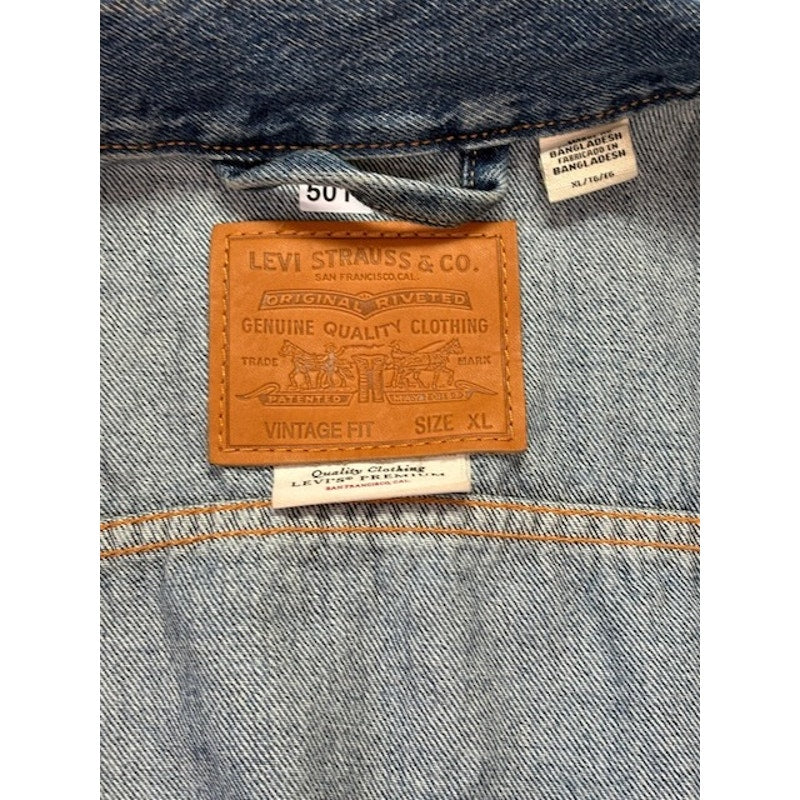 Levi's Skyline Denim Trucker Jacket Button-Up Vintage Fit Blue Womens Size XL