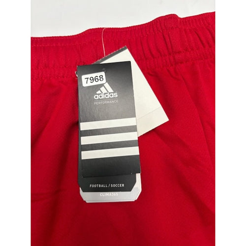 Adidas Football Soccer Shorts Clima365 Elastic Waist Red/White Mens Size 2XL
