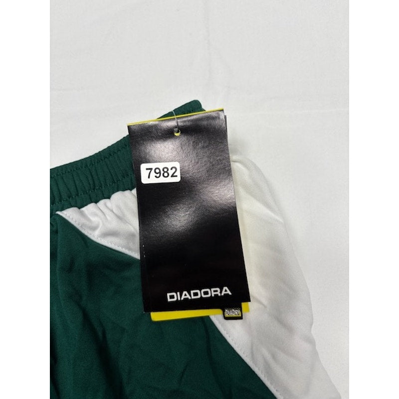 Diadora Diadry Training Shorts Elastic Waist Pull-On Green/White Womens Sz L
