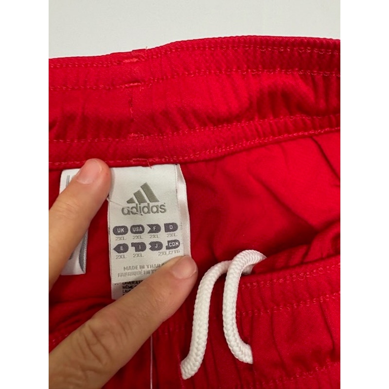 Adidas Football Soccer Shorts Clima365 Elastic Waist Red/White Mens Size 2XL