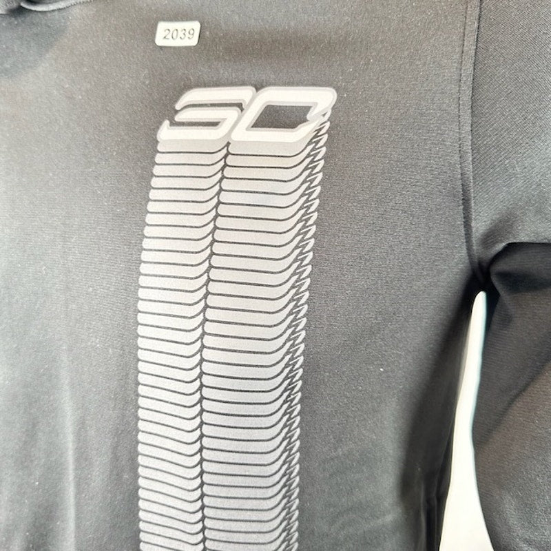 Under Armour Stephen Curry 30 Warm Up Hoodie Graphic Print Black Boys Size M