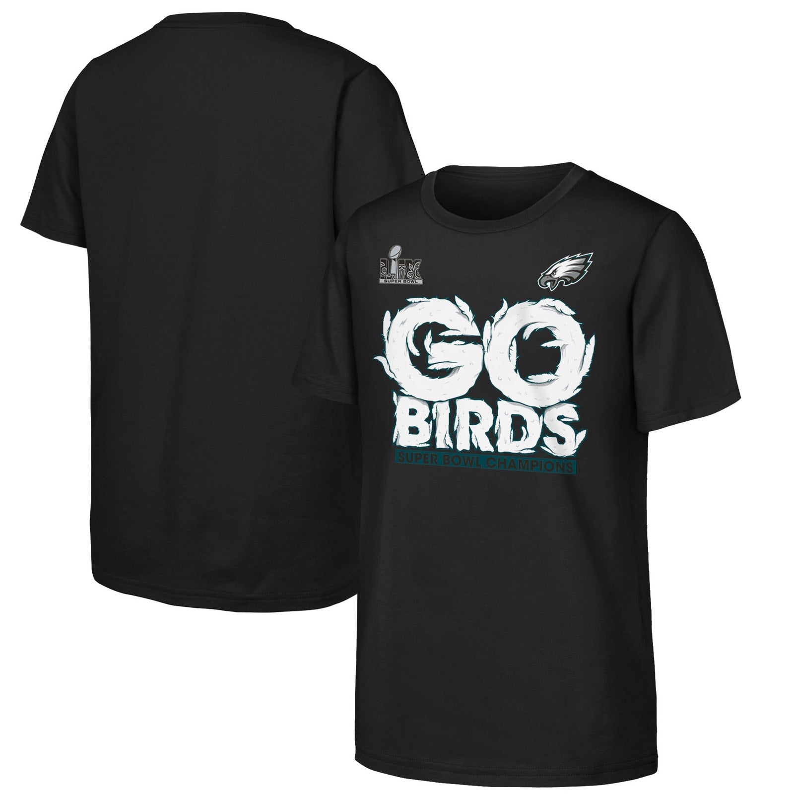 Philadelphia Eagles Super Bowl LIX Champions go Birds 2025 Official T-Shirt