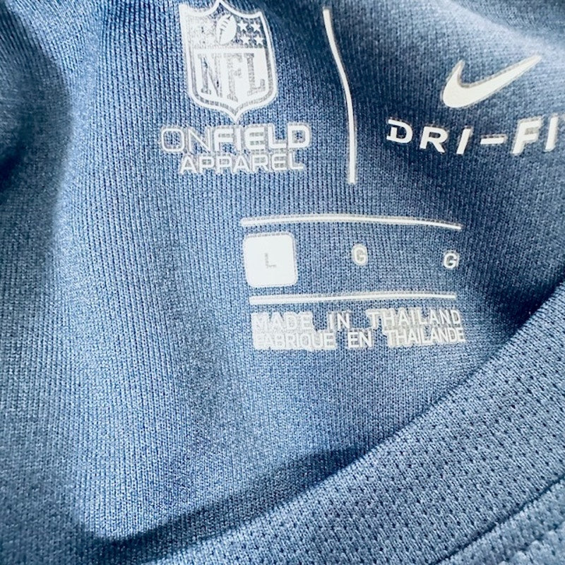 Nike On-Field Los Angeles Rams Coaches UV Performance T-Shirt Blue Mens L