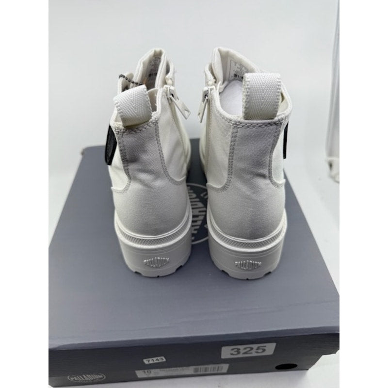 Palladium Pallabase Twill Ankle Boots 96907-116-M Star White Womens Size 10