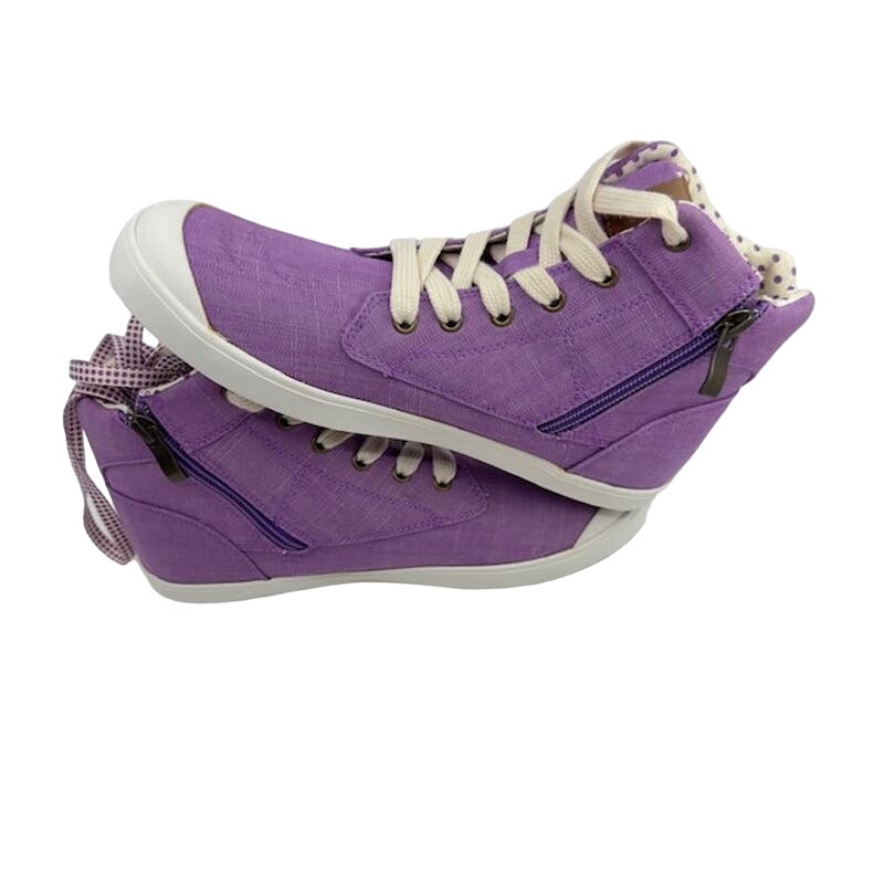UGG High-Top Sneaker Shoes Lace-Up Side-Up Canvas Upper Purple Womens Size 6W